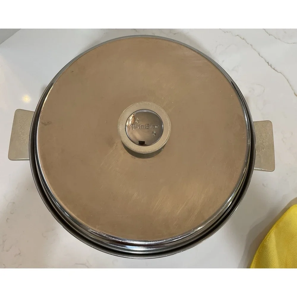 Vintage Twin Star Regal Ware 18-8 Tri-Ply Stainless Steel 8 qt Stock Pot w/Lid